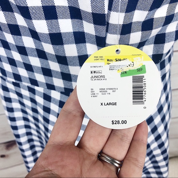 NEW BONGO Gingham Open Back Checkered Dress - Picture 9 of 9